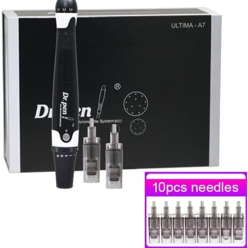 Dr. Pen Ultima A7 Microneedling Pen Derma Roller Microneedle With 12pcs Cartridges For Face Acne Scars Skin Care Beauty Device