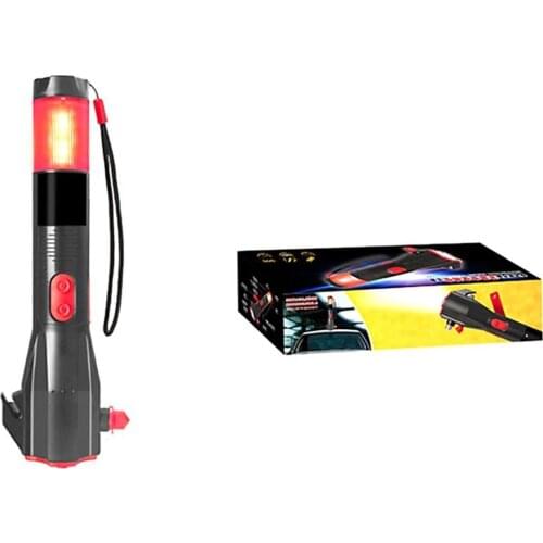 Multifunctional Flashlight Hand Crank Power Fire Escape Hammer Safety Hammer Car Emergency Supplies Flashlight Drop Shipping