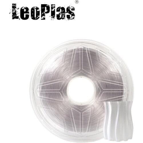 LeoPlas 1kg 1.75mm Natural Transparent Translucent Clear PETG Filament 3D Printer Consumable Printing Supply Plastic Material