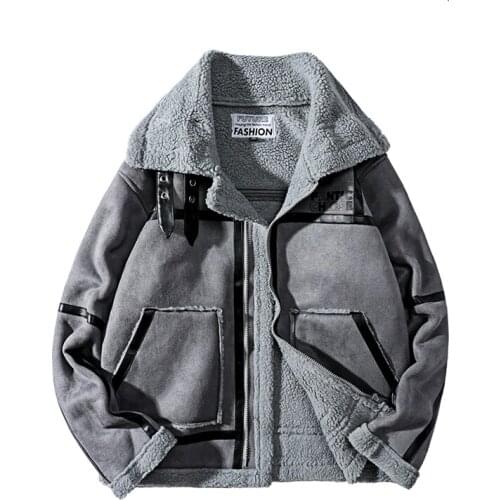 New Arrival Winter Jacket With Fur Cotton Padded Jacket Student Loose Casual Garment Boy Turn-Down Collar Coat