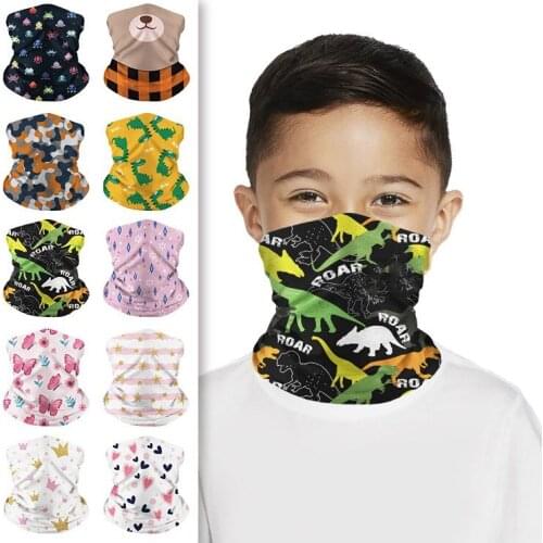 Autumn and Winter Warm Childrens Scarf Fleece Protective Neckerchief Multifunctional Magic Headkerchief Boys Girls Warm Scarves