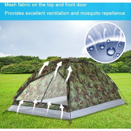 TOMSHOO 1/2 Person Tent Ultralight Single Layer Water Resistance Camping Tent PU1000mm with Carry Bag for Hiking Traveling