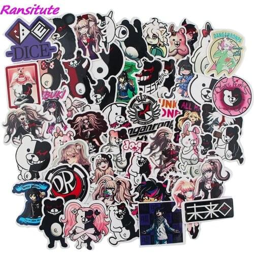 Ransitute R1569 51pcs/set Anime Creative Badges Stickers DIY Decorative Stickers For DIY PC Wall Notebook Phone Case
