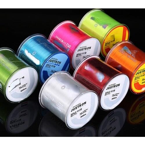 500M Daiwa Fishing Line Justron Nylon Super Strong Wear-resistant 2LB - 40LB 7 Colors Japan Road pole nylon line for sea poles