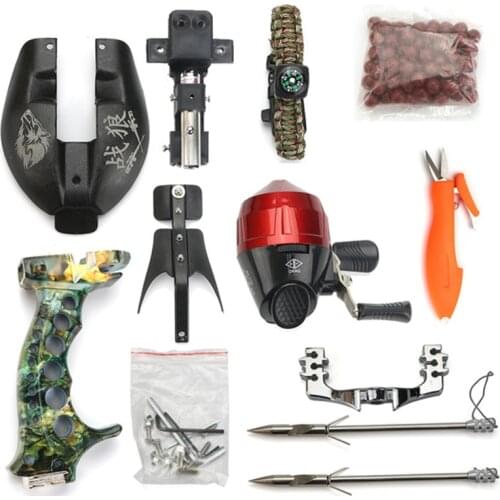 Fishing line wheel wrist rocket slingshot High-speed catapult slingshot Fishing hunting kit and infrared sight