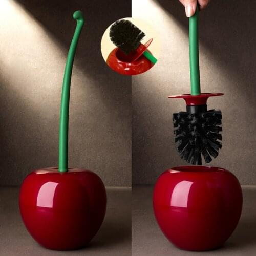 Toilet Brush And Holder Clean Tool Cherry Shape Wc Toilet Brush Cleaning Brush Floor-Standing For Bathroom Toilet Bowl Brush