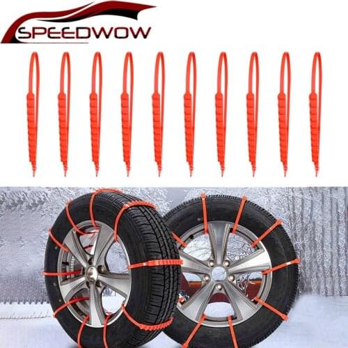 SPEEDWOW 10pcs Lot Winter Tyres Wheels Snow Chains Durable Mini Plastic Winter Tyres For Car Truck SUV MPV Car Styling