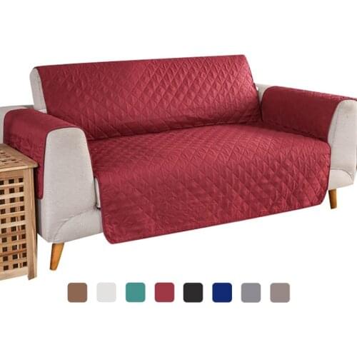 Quilted Anti-wear Sofa Cover for Living Room Dogs Pets Kids Anti-Slip Couch Recliner Slipcovers Armchair Furniture Protector