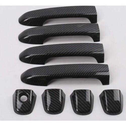 Carbon fiber ABS Door handle Protective covering Cover Trim Car styling for Toyota Camry 7th Generation 2012-2014