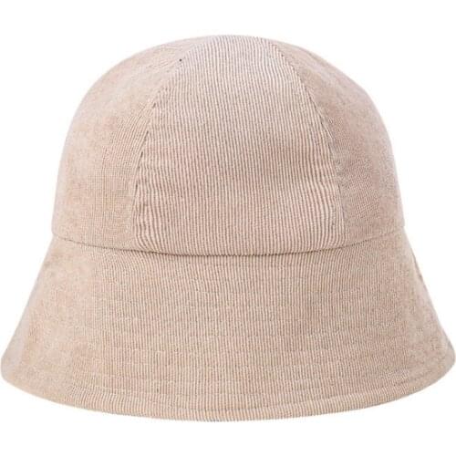 Corduroy Dome Bucket Hat For Women Spring Autumn Female Fishing Cap Blank Outdoor Hiking Fishermen Sun Hat Beach Panama Men Bob