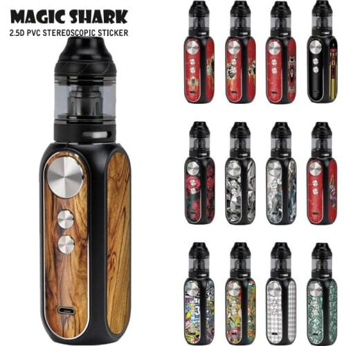 Magic Shark Money Dollar Wood Print Skull Graffiti Vape Pod Sticker Case Cover Wrap Skin Film for OBS Cube Kit