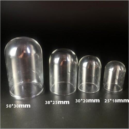 1pieces hollow Cylinder glass tube locket pendant glass bottle vial cover dome pendant handmade jewelry findings different size