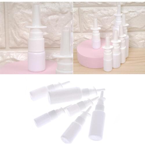 2* Empty Plastic Nasal Pump Spray Bottle Mist Nose Bottle 5/10/15/20/30/50ml new Bottle For Makeup Refillable Bottles