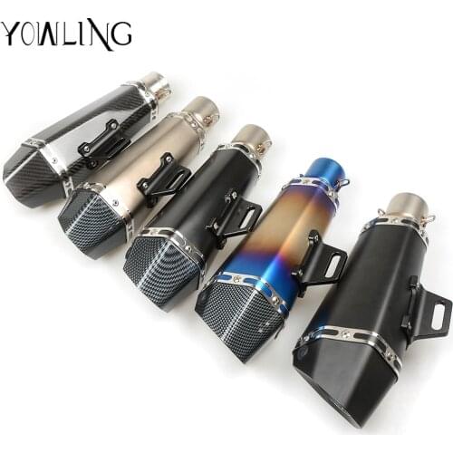 36-51MM Universal Modified Moto Carbon Fiber Exhaust Pipe Muffler for KAWASAKI ZX636R ZX6R ninja 250 300 650 Hyosung GT250R