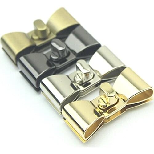 5.5cm Metal Twist Turn Locks Ladies Bag Lock Snap Decorative Clasps Closure DIY Hardware Accessories
