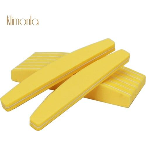 5Pcs/Pack Nail File 100/180 Grit Yellow Curve Buffer Block Lime a ongle Sponge Nail Art Manicure Tools Beauty Files Accessories