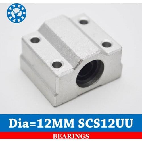 6pcs SC12UU SCS12UU 12mm Linear Motion bearing case unit for cnc router For 12mm Linear Shaft