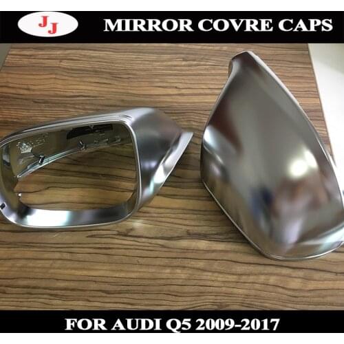 Side Mirror Cover Caps For Audi Q5 8R Q7 4L SQ5 Chrome 2009 2010 2011 2012 2013 2014 2015 2016 Silver Matte