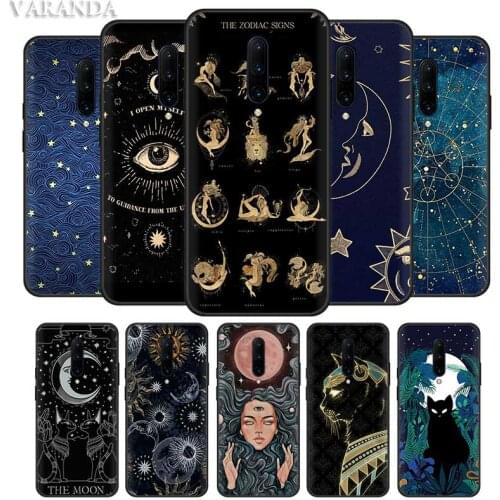 Mobile Phone Case For OnePlus 8T 7 Pro 8 Nord N10 5G N100 OnePlus Z Coque Shell 7T 6T 6 Funda Capa Witches Moon Cat Tarot