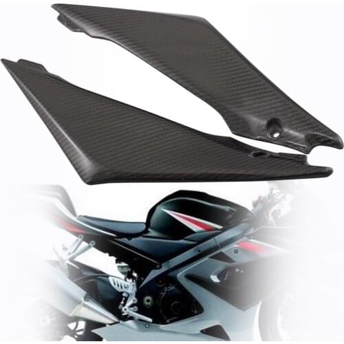 Motorcycle Carbon Fiber Black Fairings Fuel Gas Tank Side black Panel Cover For SUZUKI GSXR1000 2005-2006 K5 moto parts