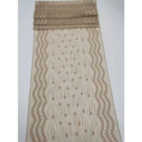 3Yard 25cm Width Skin Colour Elastic Stretch Lace Trims Black For Clothing Accessories Dress Sewing Applique Costume Lace