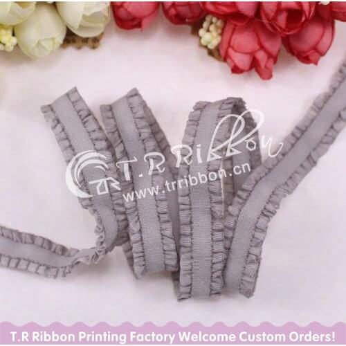 13mm 50yards elastic ribbon with ruffle edge 91103 color garment accessaries free shipping