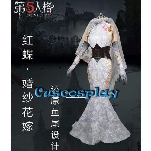 Game Identity V Michiko Cosplay Costume Wedding Flower Dress Skin Fishtail Cheongsam Gorgeous Uniforms Halloween Dress For Women