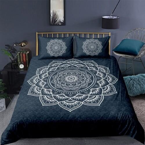 Fanaijia 3d Bohemian Print Bedding Sets King Luxury Mandala Duvet Cover and Pillowcase Bed Set Bedlinen Wholesale