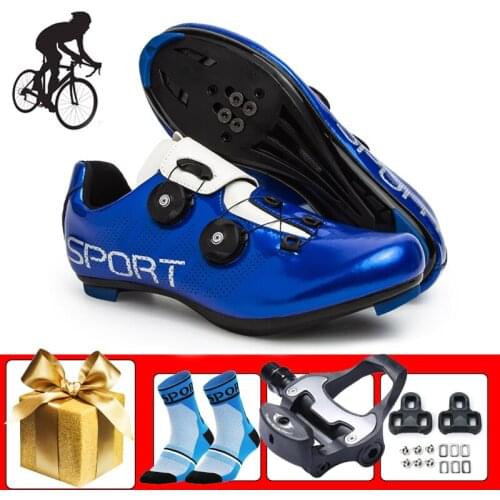 Road Cycling Shoes Male Sapatilha Ciclismo Ultra-light Breathable Self-locking Cycling Sneakers Add Pedals Bicicleta Triatlon