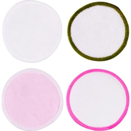 Round Facial Cleansing 3Layer Sanitary Washable Mats Cosmetics Skin Care Tool Reusable Cotton Pads Make Up Remover Wipe Pad