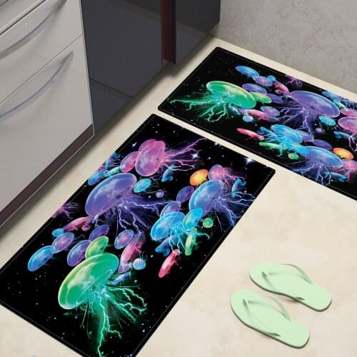 Jellyfish Group Floor Mat Modern Sofa Soft Area Rugs Living Room Bedroom Bathroom Decoration Large Carpet Print Luminous Scaleph