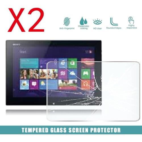 2Pcs Tablet Tempered Glass Screen Protector Cover for Microsoft Surface Pro 2 Tablet PC Anti-Screen Breakage HD Tempered Film