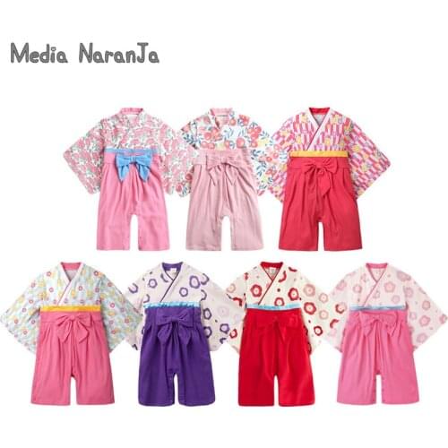 2019 Spring Autumn Baby girls Long Sleeved kimono Clothes infant toddler birthday holiday Christmas outfits gift