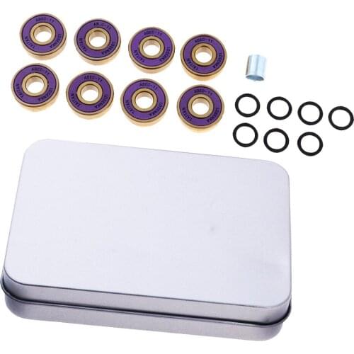 8Pcs Titanium ABEC 11 Premium Bearings for Skateboards and Inline Skates