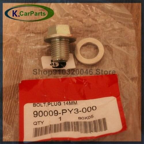 90009-PH1-000 New Engine Oil Pan Drain Bolt Plug Screw with Washer 90009-PH1-000 For Honda Acura Accord Civic CR-V CR-Z
