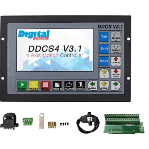 Special offer DDCSV3.1 3/4 Axis 500Khz G-Code Offline Controller Replace Mach3 USB CNC Controller for CNC Drilling Milling