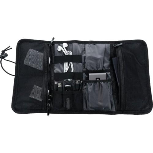 Small Gadget Carry Case Charger USB Cables SD Memory Cards Earphone Flash Hard Drive Storage Bag Pouch