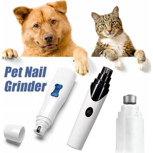 USB Charging Dog Nail Grinder Rechargeable Pet Nail Clipper Quiet Electric Dog Cat Paws Nail Grooming Trimmer Tools Dropshipping