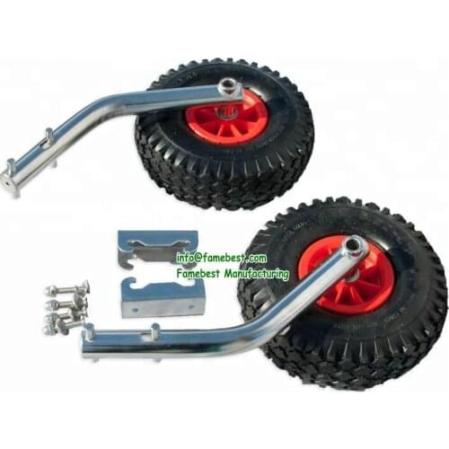 Stainless Steel Boat Transom Launching Wheel Dolly Inflatable boat launch wheels