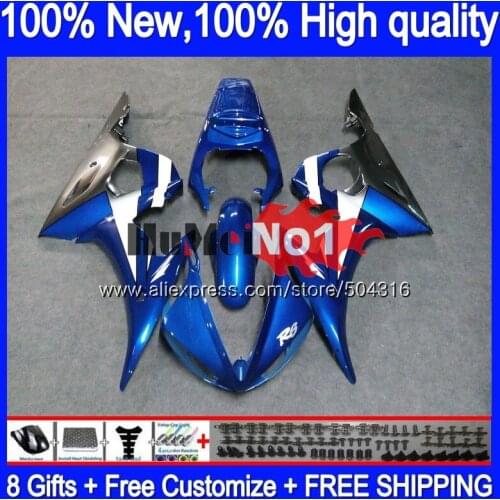 Body For YAMAHA YZF600 YZF R6 600CC YZF 600 R 6 CC 5MC.105 New blue YZF-600 YZF-R6 2003 2004 2005 YZFR6 03 04 05 Fairings