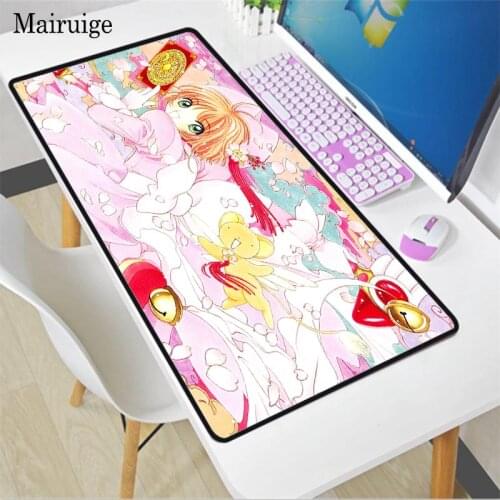 Card Captor Sakura Anime Mouse Pad Gamer Girl Accessories Kawaii XXL PC Laptop Keyboard Desk Mat Lockedge Decoracion Mousepad
