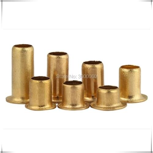 M1.7x3mm Copper Hollow Tubular Rivets For Double-sided Circuit Board PCB Vias Nails 2000pcs/lot