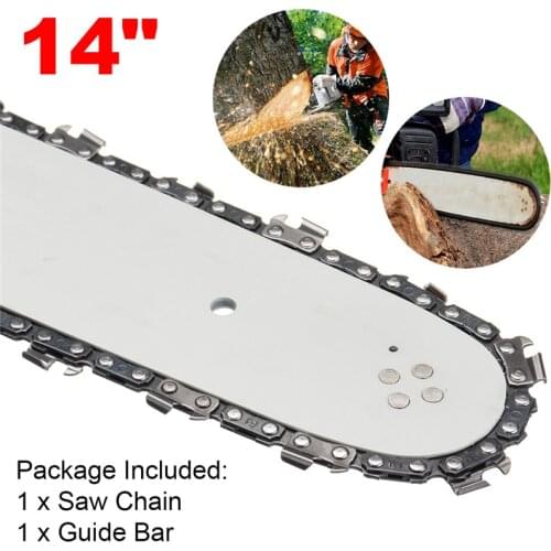 14 Inch Chainsaw White Guide Bar With Saw Chain 3/8 LP 50 Section Saw Chain For STIHL MS170 MS180 MS250 Power Tool Accessories