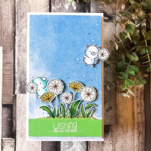 Dandelion Sunflowers Cutting Dies & Coordinating Stamp For Scrapbooking Craft Embossing Stencil Die Cut Card DIY Make