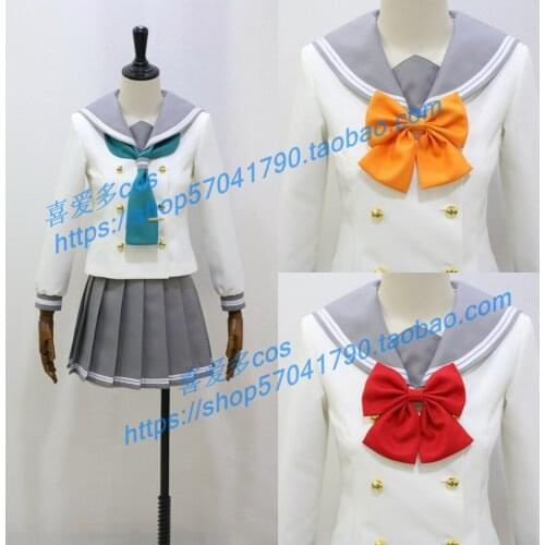 LoveLive!Sunshine!! Aqours Takami Chika Sakurauchi Riko Matsuura Kanan Kurosawa Dia School Uniform Sailor Suit Cosplay Costume