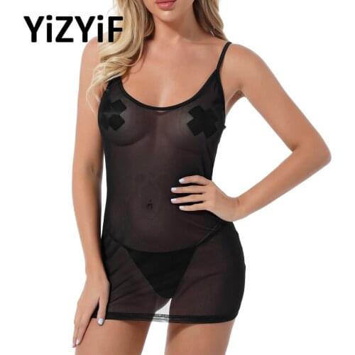 See-through Sheer Mesh Dress Women Sexy Exotic Sleeveless Bodycon Mini Dresses Clubwear