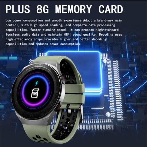 GEJAIN MT3 Smart Watch Men 8G Memory Music Bluetooth Call Smartwatch Full Touch Screen Recording Bracelet For IOS Android Xiaomi