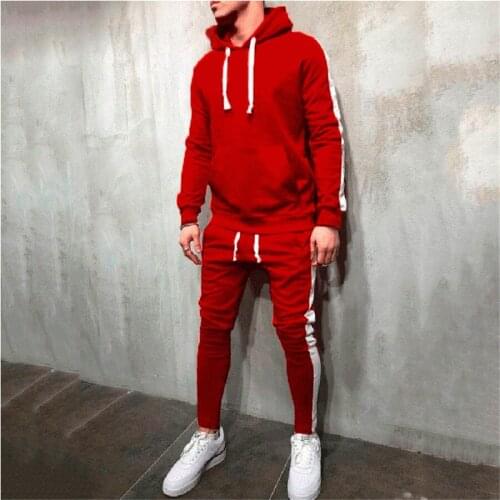 Hot Fashion Men Running Set 2Pcs Breathable Sport Suits Tracksuit Autumn Male Gym Sportswear Hip Hop Hoodies Sweatshirts 3XL