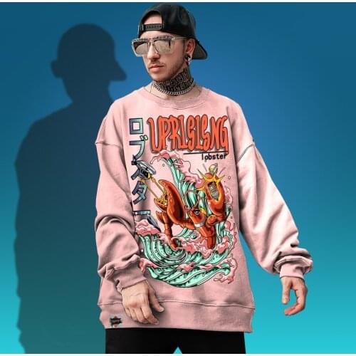 Hoodies, Sweatshirts Crayfish attack counterattack personality long-sleeved original fashion brand street hip hop Hoodies