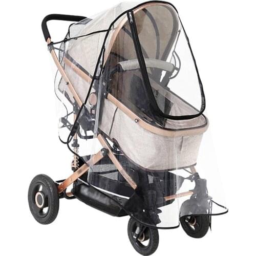 Baby Stroller Rain Cover Four Seasons Universal Baby Carriage Rain Cover Baby Carriage Transparent Raincoat Windproof Cover
